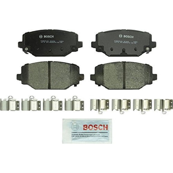 Bosch BC1596 QuietCast Premium Ceramic Disc Brake Pad Set For Select Chrysler Town & Country; Dodge Grand Caravan, Journey; Ram C/V; Volkswagen Routan; Rear