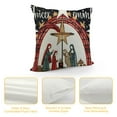 thumbnail image 4 of GOSMITH  Christmas Pillow Cover  Cross Holy Night Jesus Nativity Decoration Holiday Farmhouse Winter Pillow Case Decor for Home Sofa Couch AA258-18, 4 of 5