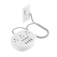 thumbnail image 1 of Cable de extensión corto con protector contra sobretensiones (1080J) - Cable de extensión pequeño, mini cable de extensión con 3 salidas de CA y 3+ USB, estación de carga junto a la cama para el hogar, 1 of 5