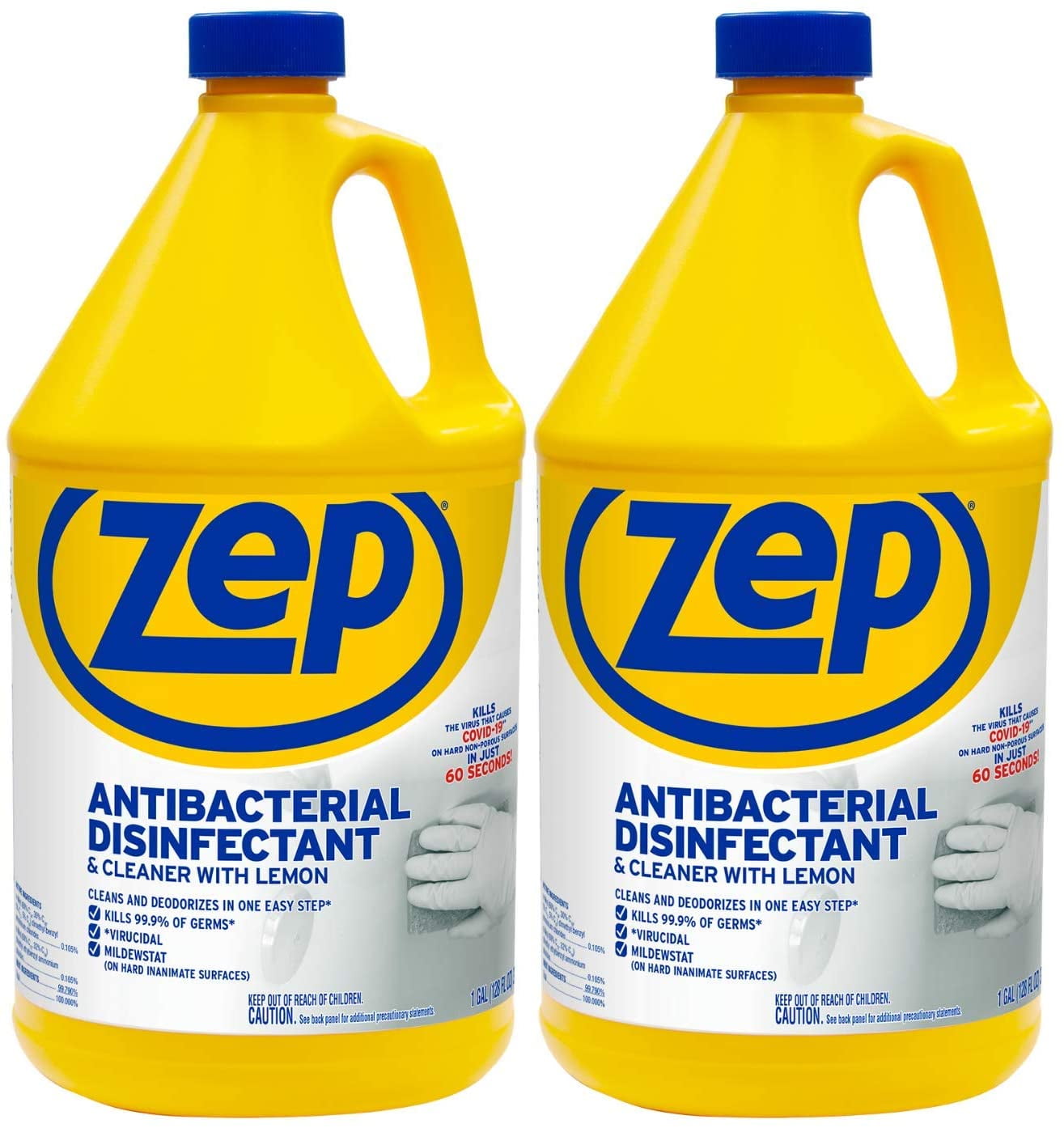 Zep Antibacterial Disinfectant Cleaner ZUBAC1282 (Case of 2)