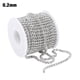 thumbnail image 1 of Cadena de garra de corte de 10 yardas, cadena de cierre de diamantes de imitación de cristal para manualidades de costura, suministros de boda, 2 mm Yuarrent HA000577-01, 1 of 6
