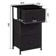 thumbnail image 6 of COMHOMA 3 Drawer, Dressers for Bedroom Furniture, Chest of Drawers, Fabric Drawer for Kids and Adults, Black, 6 of 6