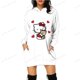 thumbnail image 3 of Sudadera con estampado de bloqueo de HELLO KITTY para mujer, sudadera informal de manga larga con cuello redondo, sudadera con capucha ajustada para otoño, 3 of 5
