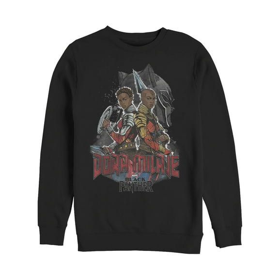 Men's Marvel Black Panther 2018 Dora Milaje  Sweatshirt Black Medium