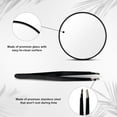 thumbnail image 4 of LQQBOX 10x Magnifying Mirror, Easy Mounting Magnifying Mirror with Suction Cups and Tweezers Magnifying Makeup Mirror Small for Travel Stick on Shower Mirror for Men Women, 3.39 Inch, Black, 4 of 7