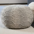 thumbnail image 2 of Christopher Knight Home Malibu Fabric Pouf, Grey, 2 of 7