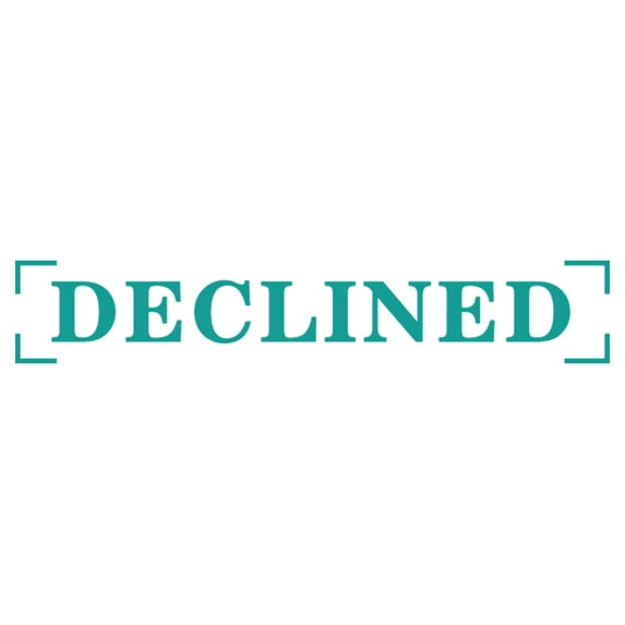 Printtoo Declined Self Inking Rubber Stamp Pre-Inked Office Stamp- Home Office Business Stationery, Green- 42 x 9 mm