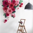 thumbnail image 2 of 3d Flower Wall Art Paper Backdrop Decor Flowers Christmas Decoration Embellishments Red, 2 of 5