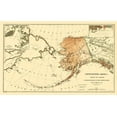 thumbnail image 2 of USSC 24x17 White Modern Wood Framed Museum Art Print Titled - Land Ceded by Russia to U.S. - USSC 1867, 2 of 4