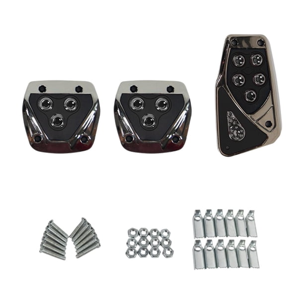 2 piezas Profesional genérico Fácil de instalar accesorios de automóvil Pedales de autos Equipo manual negro