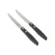 GOOD COOK GoodCook 2-Piece Serrated Blade Steak Knife Set, Black/Silver