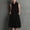 Black, variant on Shirt Dresses for Women Plus Size Sun Dress Solid Color Sleeveless V Neck Button Down Regular Fit 2026 Summer Semi Formal Wedding Guest Dress