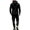thumbnail image 3 of VBTAPA Mens Tracksuit 2 Piece Set Quarter Zip Pullover Hoodie and Cargo Sweatpants Sets Long Sleeve Casual Sweatsuits Set with Pockets Sales of Today Black XXXL, 3 of 7