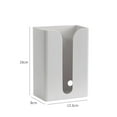 thumbnail image 5 of Traceless Tissue Holder Wall Mounted Napkin Box in Grey Plastic for Home or Office Use, 5 of 10