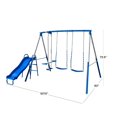 thumbnail image 2 of Sportspower Juego de Columpios de Metal Albany con Columpio de Planeador para 2 Personas, 2 Asientos Oscilantes Ajustables con Cabestrillo y Tobogán de Doble Pared de 5' con Garantía de por Vida, 2 of 5