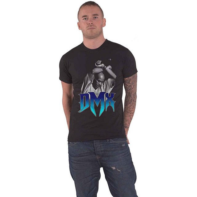 DMX - Camiseta Brazos Cruzados de Algodón para Adultos Unisex (Negro)