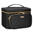 thumbnail image 1 of Bolsa de maquillaje de viaje TBTOTRA con organizador de joyas negra, 1 of 8