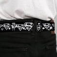 thumbnail image 4 of DC Comics Belt, Seatbelt Buckle Belt, Superman Shield Splatter Black White, 34 to 52 Inches, 4 of 9