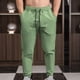 thumbnail image 4 of Pantalones largos para hombre, informales, a la moda, con cintura elástica, lisos, con bolsillos, para exteriores, 4 of 5