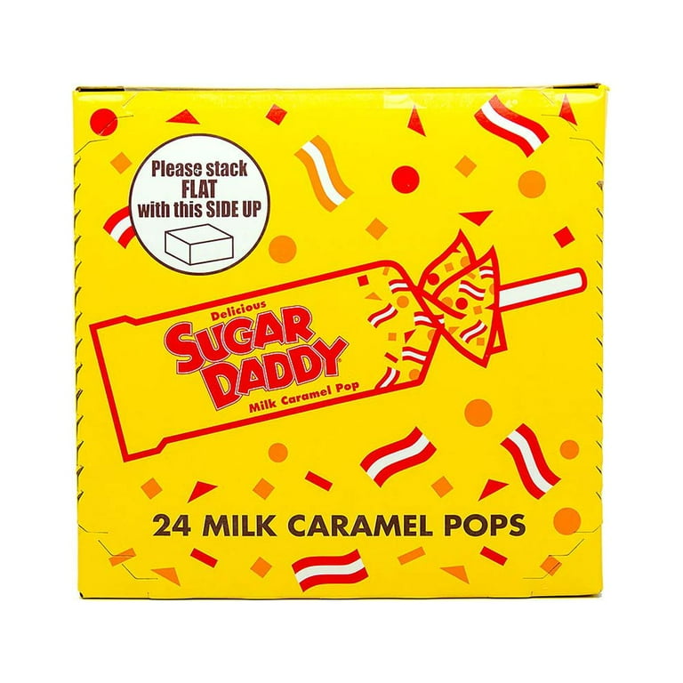 Sugar Daddies Milk Caramel Pops,1150 grams 24 Count (Pack of