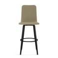 thumbnail image 2 of Amisco Watson 26 In. Swivel Counter Stool - Beige Fabric / Black Metal, 2 of 9