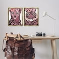 thumbnail image 3 of Stupell Industries Floral Cheetah Tiger Animals Painting Gold Floater Framed Canvas Art Print Wall Art, 17 x 21, Set of 2, 3 of 10