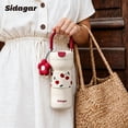 thumbnail image 6 of Sidagar 25 fl oz Stainless Steel Insulated Water Bottle with Handle, Leakproof Straw Lid, Red Cherry, 6 of 11