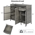 thumbnail image 2 of Outdoor Patio Storage Cabinet, Grey Garden Storage Organizer, 2 of 8