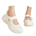 thumbnail image 4 of CAIXAI Walking Shoes Women Wide Toe Box Shoes Women Lightweight Knit Upper Embroidery Sneakers Women Closed Toe Slip on Adjustable Upper Platform Mary Janes Hands-Free Sports Shoes, 4 of 8