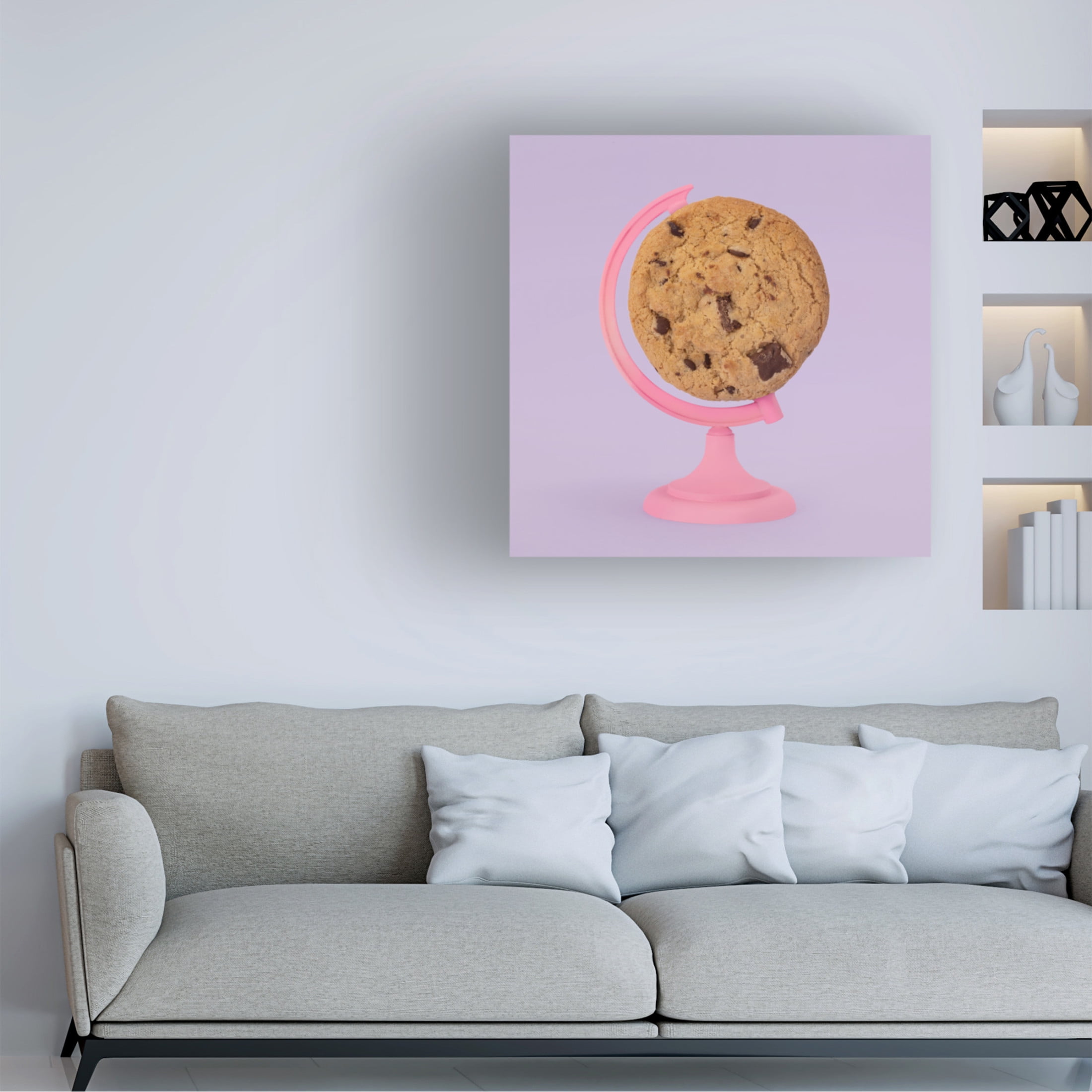 Canvas Wall Art - Julia Ramiro 'Planeta Galleta' Wall Art for Living Room, Bedroom, or Office Décor by Trademark Fine Art - 24 x 24 Inches