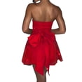 thumbnail image 3 of Glitter Tulle Homecoming Dresses Strapless Short Prom Mini Cocktail Party Gowns with Bo-W on Back Red L, 3 of 7