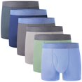 thumbnail image 1 of Calzoncillos bóxer BAMBOO COOL para niños de 6 a 18 años que absorben la humedad, paquete de 6, 1 of 6