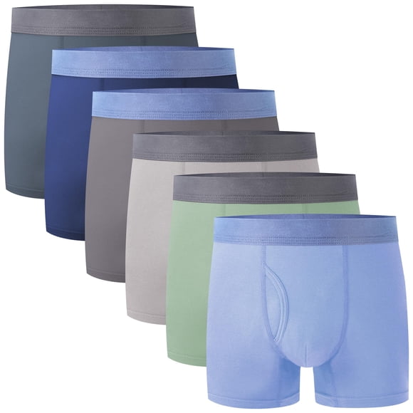 Calzoncillos bóxer BAMBOO COOL para niños de 6 a 18 años que absorben la humedad, paquete de 6