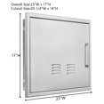 Vented Outdoor Kitchen Doors23 W x 17" HStainless Steel BBQ Single