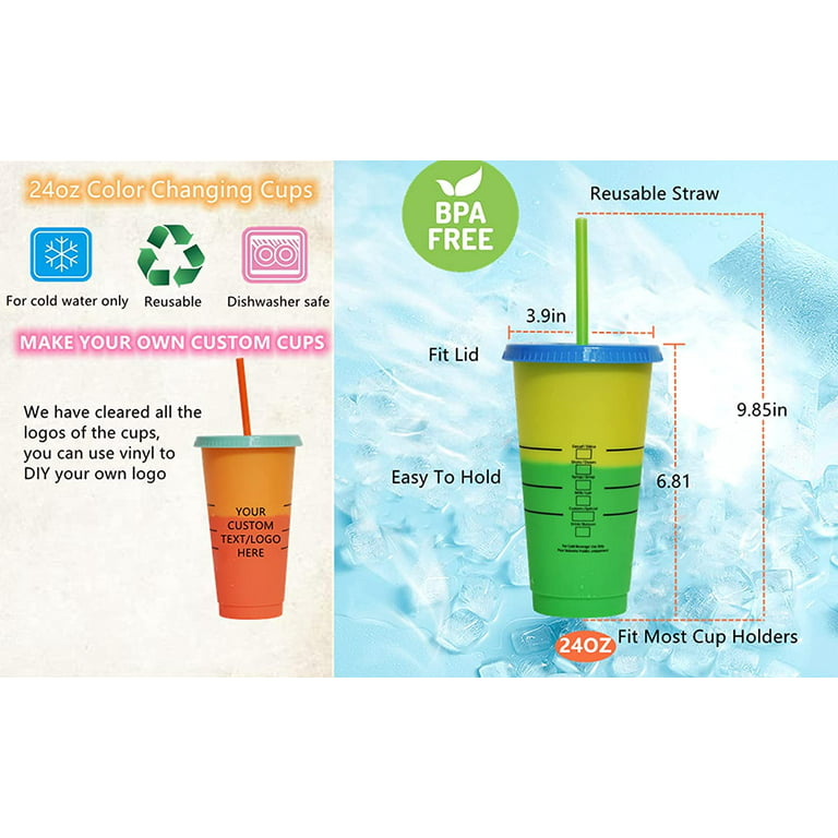 Applicable to Starbucks Cup with Straw Replacement Color Non-Disposable  Recyclable Environmental-Friendly Anti-Fall Plastic Straw 27cm