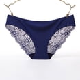 thumbnail image 4 of Braguitas sexys de encaje de cintura baja para mujer, ropa interior sin costuras Ice Sik para mujer, 4 of 6
