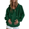 thumbnail image 3 of NMMUED Fall Sweatshirts for Women, Fall Outfits for Women, Womens Hoodies Pullover, Oversized Sweatshirt for Women, Going Out Tops for Women, Green 3XL, 3 of 9