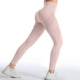 thumbnail image 5 of AXXD Yoga Pants for Women,Athletic Legging,Women Athletic Yoga Casual Stetch Shorts,Solid,High Waist Rise,Butt LiftingPink,S (US:4), 5 of 6