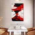 thumbnail image 3 of Elephant Stock Red Abstract Wall Art - Vertical Canvas Wall Art - Living Room Wall Decor - Abstract Canvas - Red And Brown Decor - 32" x 48", 3 of 8