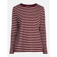 thumbnail image 6 of Scenario Women's Cotton Crewneck Tee with Long Sleeves, Sizes XS-XXXL, 6 of 6