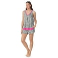 thumbnail image 3 of Layla Women's Sleepwear 2-Piece Knit Tank and Shorty Boxer Pajama Set, XS-4X, 3 of 8