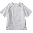 thumbnail image 4 of FRSASU Short Sleeve Boys Girls Rash Guard Crew Neck Quick Dry Summer Swim Shirt, 4 of 5
