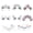 Colorful, variant on Face Gems 8 Sets Mermaid Face Jewels Temporary Tattoo Stickers Acrylic Crystal Glitter Stickers Waterproof Eye Gems Stick On Rainbow Festival Gems Tears Rhinestone for Party