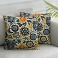 thumbnail image 3 of nygtbtfer Set of 2 Carpet Pattern Decorative Throw Pillows Outdoor PillowCase Square Linen Cushion Case Decor for Sofa Couch Bed White, 3 of 7
