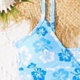 thumbnail image 4 of kpoplk Girls Floral Bikini 3PCS Set Complete Swimsuit with Mesh Skirt Cover Up for Pool or Beach(Blue,10-11 Y), 4 of 6