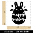 thumbnail image 2 of Happy Easter Bunny Egg Silhouette Self-Inking Rubber Stamp Ink Stamper - Lime Green Ink - Small 1 Inch, 2 of 7
