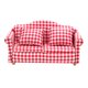 thumbnail image 1 of KAKOWELY 1 juego de minimuebles con adorno de sofá a cuadros con almohadas decorativas, 1 of 4