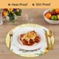 thumbnail image 4 of Sunflower Pig Round 13 Inch Placemats Set of 4, Summer Eucalyptus Yellow Plaid HeatResistant Non Slip Place Mats for Dining Table, Wipeable Braided Kitchen Table Mats for Housewarming, 4 of 9