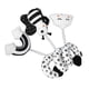 thumbnail image 3 of Bebé Lindo Animal de Dibujos Animados Espiral de Peluche de Juguete Recién Nacido Negro Blanco Coche Asiento Cochecito Colgante Sonajeros Juguete Tipo 1, 3 of 9