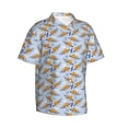 thumbnail image 2 of Balery Cute Sloth Print Men's Hawaiian Shirts Short Sleeve Beach Shirt Relaxed Fit Vacation Button Down Shirts-Large, 2 of 9